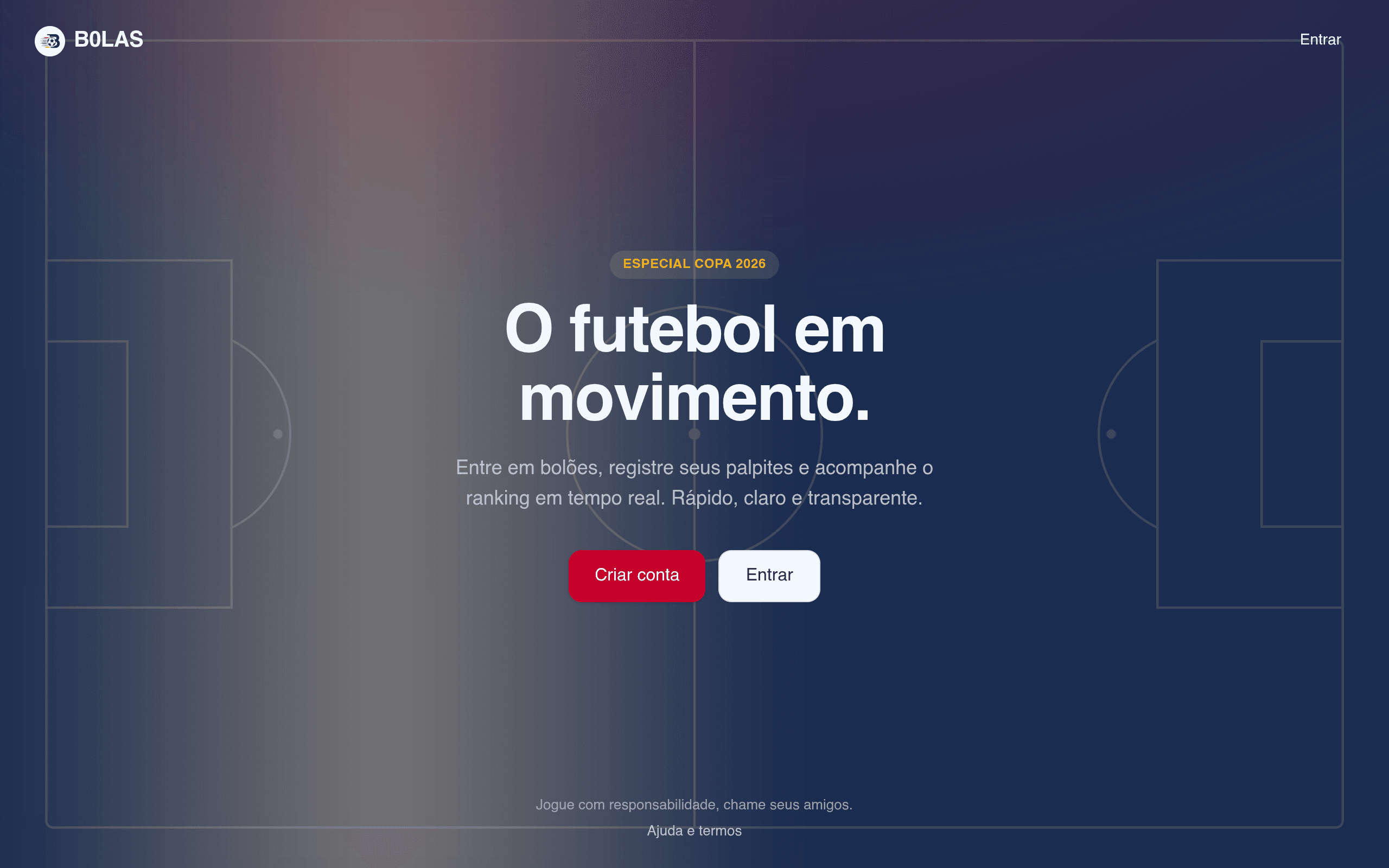 Captura do site Bolas Bet — Apostas · Esportes